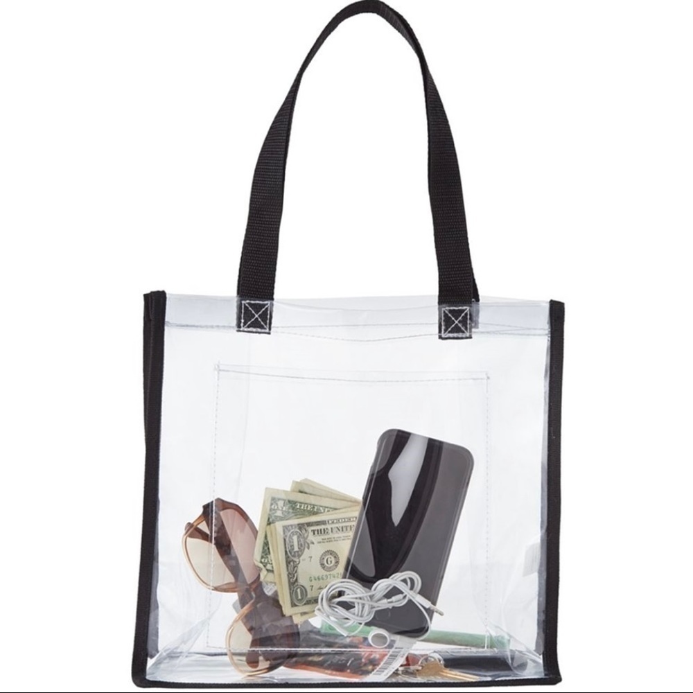 4-Pack Holloway Carrier Heavy-Guage Clear Plastic Tote - Stadium Approved